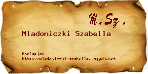 Mladoniczki Szabella névjegykártya